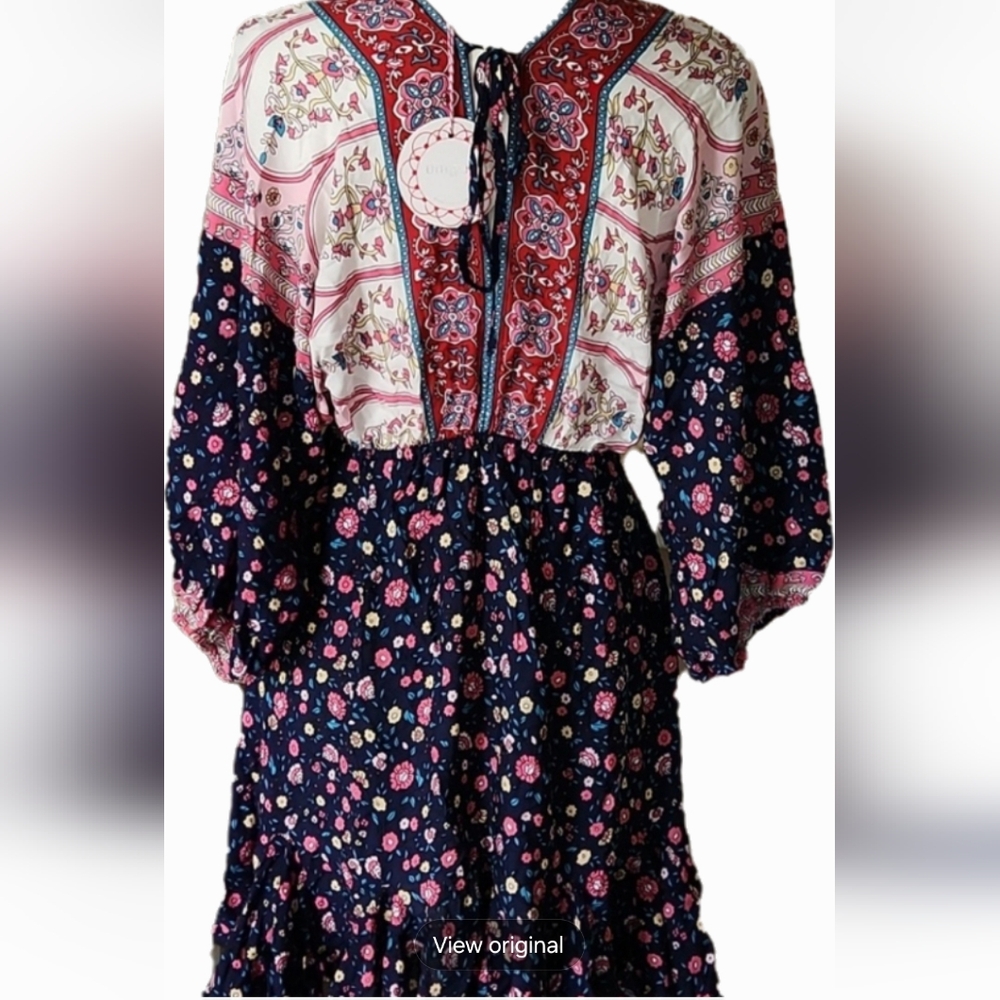 NWT ❗️ Umgee multicolor flowers dress small size slavanian style